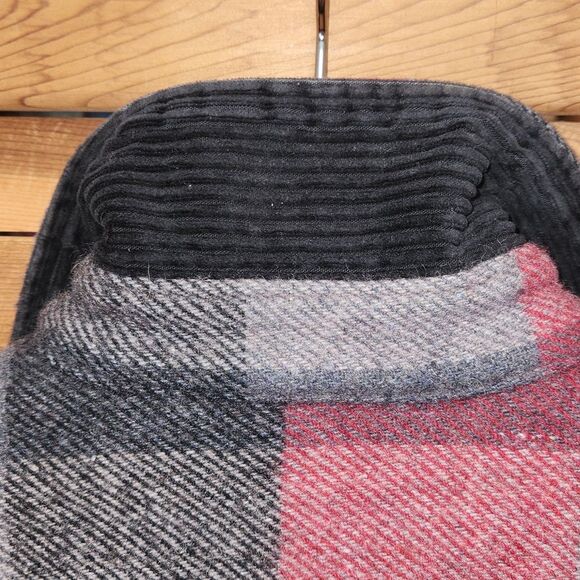 Field FG Gear Red Gray Wool Shirt Men S Long Sleeve Button-Up - Picture 6 of 9